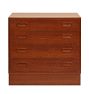 Vintage Danish Midcentury 4-Drawer Dresser