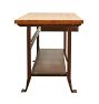 Vintage Industrial Metal Workbench with Thick Wood Top