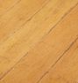 Vintage Italian Accent Table Plank Top with Tapered Legs and Arched Iron Stretcher