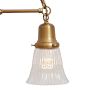 Vintage Pendant 2-Light with Spreader and Clear Glass Shades