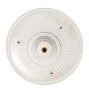 Vintage Semi Flush Mount Sweet Floral Motif within Embossed Prismatic Shade Bead Chain Fixture