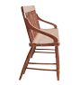 Vintage Wooden Deacon's Bench with Spindle Back and Worn Paint