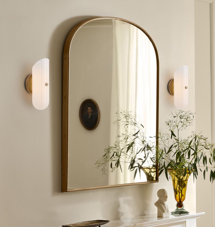 Arched Metal Framed Mirror