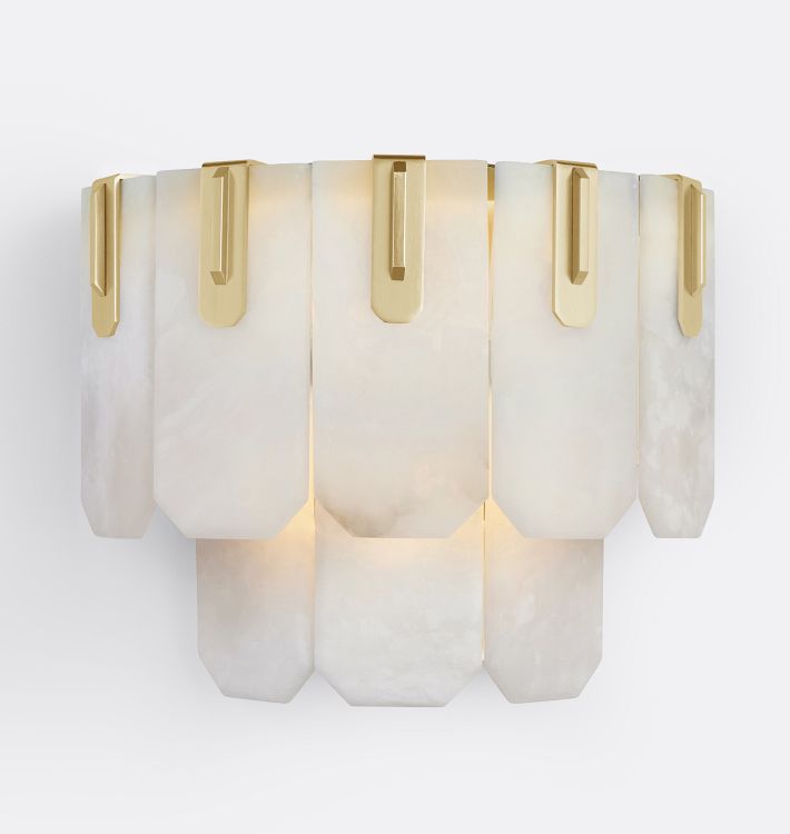 Nadia LED Sconce, Aged Brass