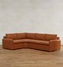 Roswell Leather 3-Piece Arm Sofa With Wedge Corner