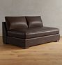 Wrenton Leather Armless Sofa Sectional Component, Classic - Bench Cushion - Hollis Cocoa
