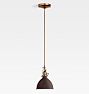 Fairview Traditional Pendant, Heritage Brass - Matte Mulberry Shade