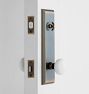 Putman White Porcelain Knob / Knob Exterior Door Hardware Tube Latch Set