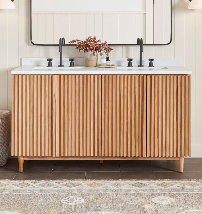 Willow 60&quot; Teak Double Vanity