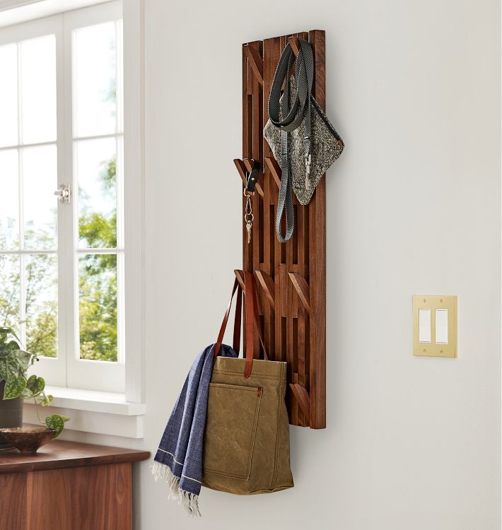 Tall Eaton Walnut Hook Rack