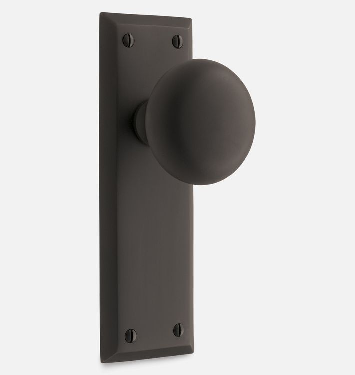 Putman Classic Knob Tube Latch Interior Door Set, Oil-Rubbed Bronze Plain