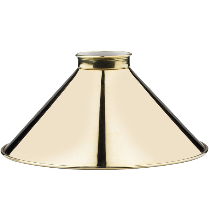 8" Brass Reflector Cone Shade - Unlacquered Brass