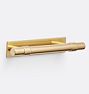 Sommerville Drawer Pull with Rectangle Backplate, 4" - Aged Brass