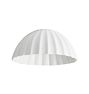 White Porcelain Fluted Half-Dome Shade, 8" - Porcelain