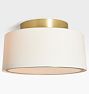 Conifer 24" Flush Mount, Brushed Satin Brass - Conifer Shade - Diffuser
