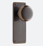 Benson Classic Knob Tube Latch Interior Door Set, Burnished Antique
