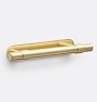 Sommerville Drawer Pull with Rounded Rectangle Backplate, 4" - Aged Brass