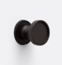 Perles Knob with Round Backplate, Oil-Rubbed Bronze