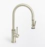 Industrial PLP Pull Down Kitchen Faucet, Brushed Nickel