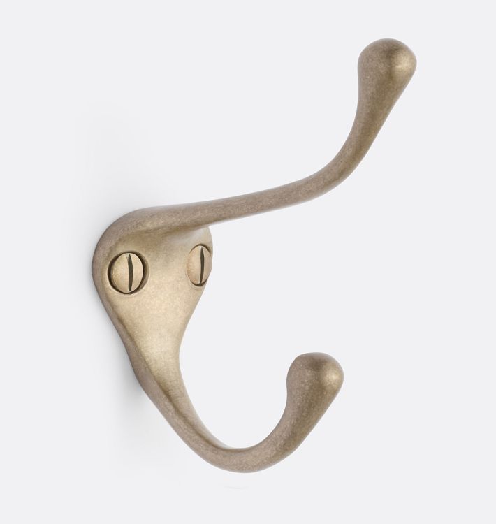Vernon Double Coat Hook, Champagne Bronze