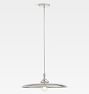 Theo Pendant, Polished Nickel - Polished Nickel Shade - 32" Length - No Vault Mount
