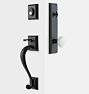 Coleman White Porcelain Knob Exterior Door Hardware Tube Latch Set, Oil-Rubbed Bronze Right 2.375"