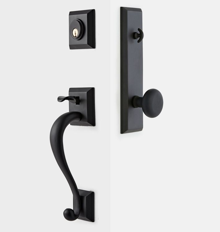 Coleman Knob Exterior Door Hardware Tube Latch Set, Oil-Rubbed Bronze Right 2.375"