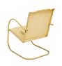 Vintage Cantilevered Steel Patio Chair in Cream Yellow