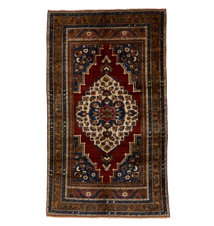 Vintage Hand Knotted Turkish Rug, approx. 5' x 8'