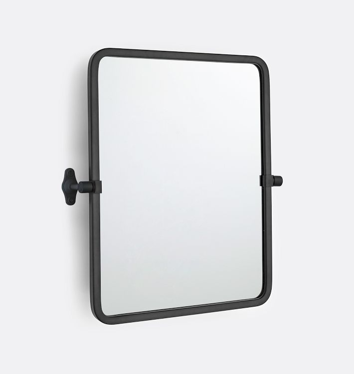Tolson Rounded Rectangle Pivot Mirror, 18" x 24" - Oil-Rubbed Bronze
