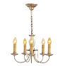 Vintage Classical Revival Silver Plated Candle Chandelier