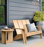 Vaughn Teak Outdoor Adirondack Bench