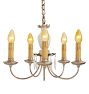 Vintage Classical Revival Silver Plated Candle Chandelier