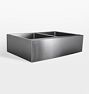 Bass Apron Front Stainless Steel Double Kitchen Sink, 33" x 22" x 10"
