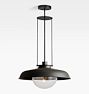 Ormandy 18" Pendant, Oil-Rubbed Bronze - 8" Clear Globe Shade - 32" Length