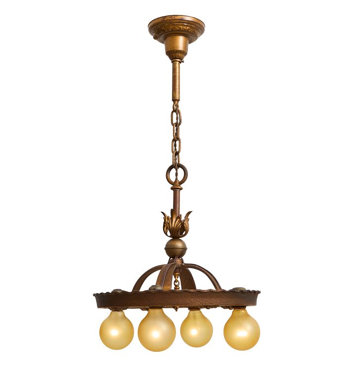 Vintage Chandelier Romance Revival 4 Light Bare Bulb Ring