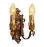 Vintage Sconce Romance Revival Double Candle With Florets