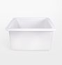 Arago Fireclay Dualmount Kitchen Prep Sink, 18" x 18" x 8"