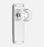 Benson Interior Door Set, Privacy - Pin with Crystal Octagon - Polished Chrome