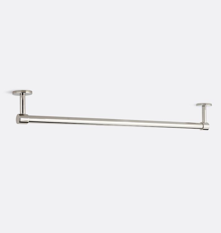 Undermount Laundry Rod, 12"-60" - Polished Nickel