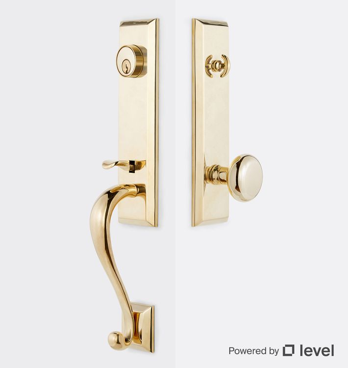 Putman Exterior 2-1/4" Brass Knob Tube Latch Door Set with Level Bolt, Smart home technology, UN UN 2.375