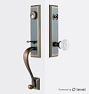 Putman Exterior Crystal Octagonal Knob Tube Latch Door Set with Level Bolt, Smart home technology, BA BA 2.375