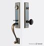 Putman Exterior Porcelain Black Knob Tube Latch Door Set with Level Bolt, Smart home technology, BA BA  2.375