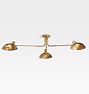 OPEN BOX Brendle 3-Arm Semi-Flush Chandelier, Aged Brass