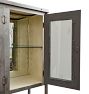 Vintage Industrial Large Raw Steel Cabinet with Upper Storage