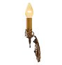 Vintage Romance Revival Candle Sconce with 13-Pointed Star Backplate