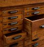 Vintage Traditional Wood Cabinet with Slide Shelfs and Drawers