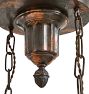 Vintage Victorian 2-Light Copper Flashed Semi-Flush Mount