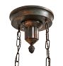 Vintage Victorian 2-Light Copper Flashed Semi-Flush Mount