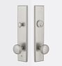 Madeline Exterior Knob Doorset, 2.38 Backset - Brushed Nickel